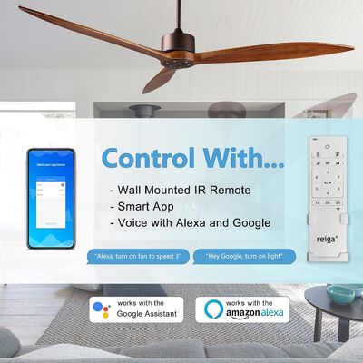 6 скорости Alexa голосовое управление ABS умный DC моторный потолочный вентилятор с освещением в золотом цвете Черный белый